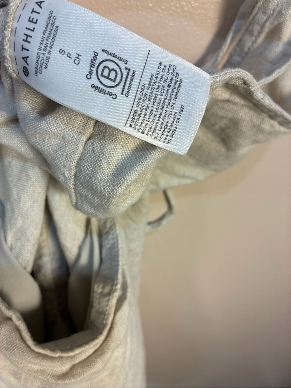 Athleta Retreat Linen V Neck Romper - Picture 10 of 11